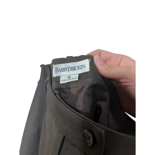 Vintage Barry Bricken Brown Maxi Skirt Career Formal Office Women's Size 6