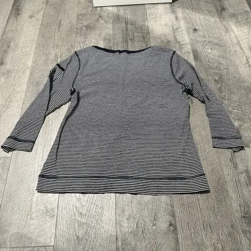 lrl ralph lauren jeans co 3/4 Sleeve Top Womens Navy White Striped extra large Size XL