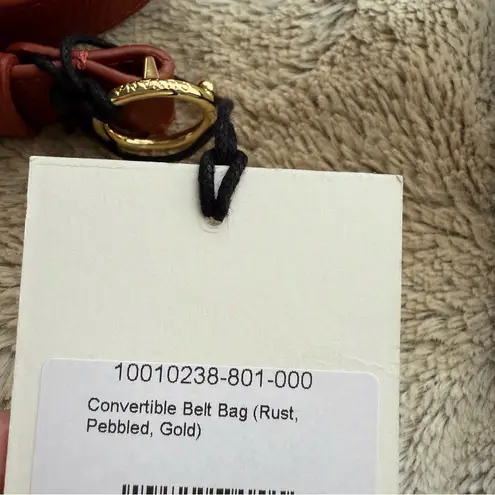 Cuyana Convertible Belt Bag in Rust Pebbled Leather Gold Hardware NEW Red