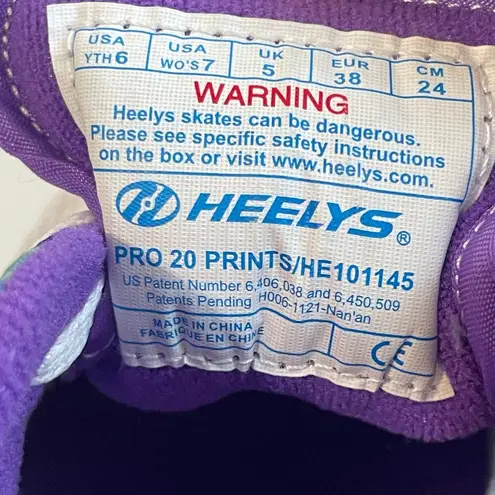 Heely’s Women’s Multicolor Pro 20 Prints Skate Sneakers Shoes Size 7/ Youth 6 Purple