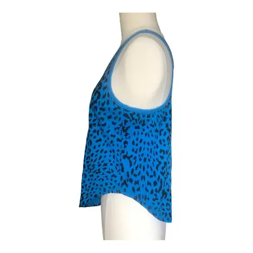 Chaser  NWT Womens Stylish Pullover Knit Animal Print Royal Blue Cami/Tank Small