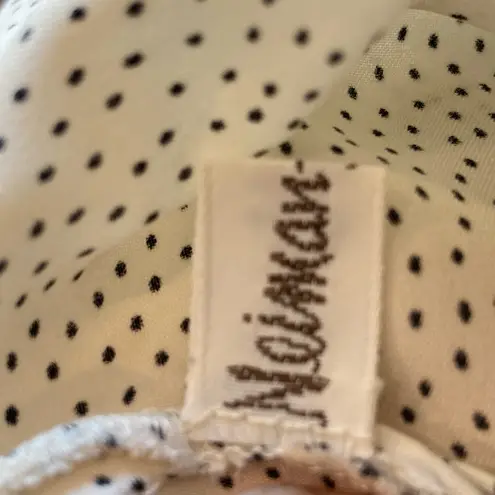 Neiman Marcus Elegant Cream Polka Dot Midi Slip  Dress Preowned - Image 3