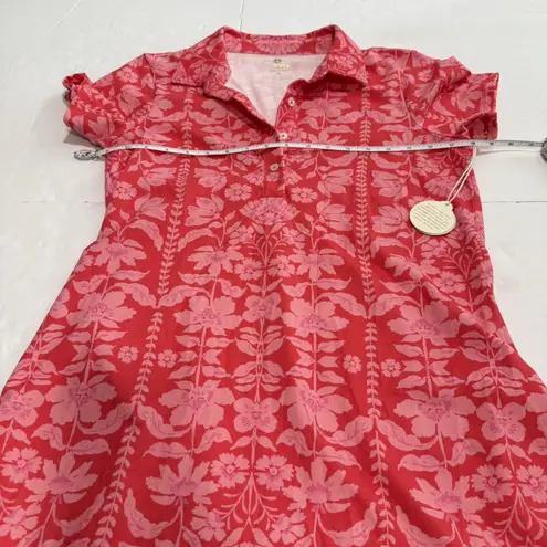 Spartina 449 NWT Joelle Polo Dress McAllister Floral Vine Pink MEDIUM