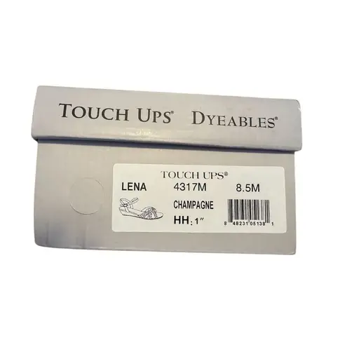 Touch Ups Women's Champagne Gold Glitter Strappy Sandals Size 8.5