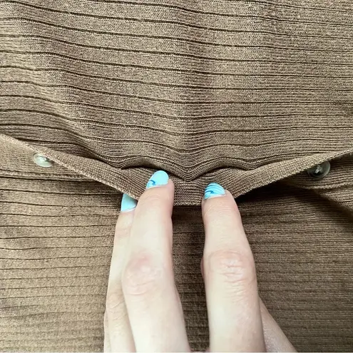 Gentle Fawn Brown Fitted Ribbed Sweater