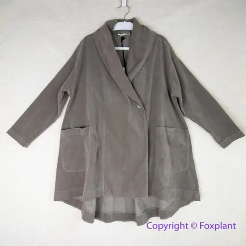 New! Amici by Baci Italy made Vintage Look Cotton swing style Overcoat, size M Brown Size M