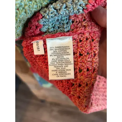 Susan Bristol Women's Crochet Cardigan Size PS Patchwork Boho