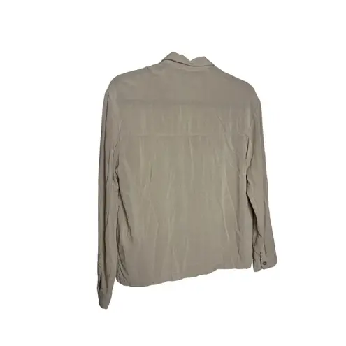 Pull & Bear  Beige Button Front Shirt Size Small