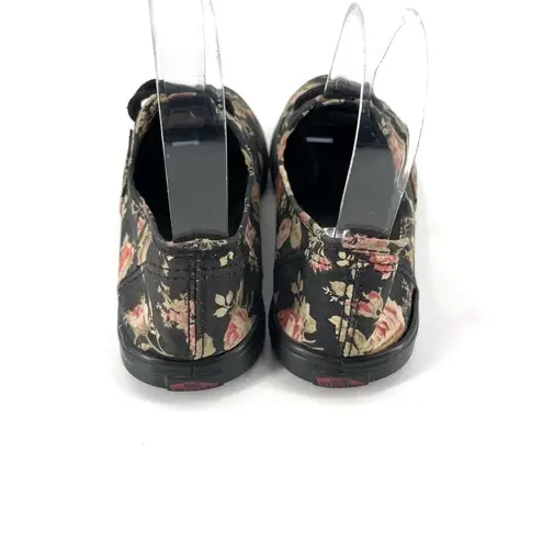 Vans  Black Low Top Rose Pattern Lace Up Sneakers