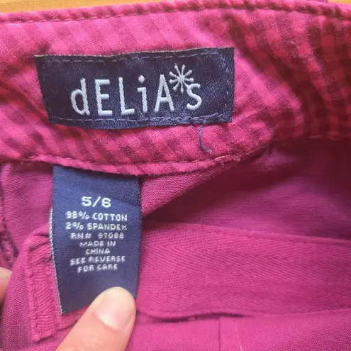 Vintage Y2K dELiA*s Tibbi Purple Magenta Low Rise Utility Style Shorts Size 5/6