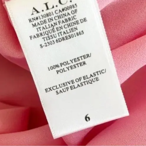 ALC Frank A.L.C. Pink Backless Pleated Dress 6