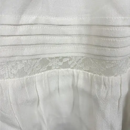 Storia  NWT White Lace Buttons Mini Babydoll Dress Women's Small