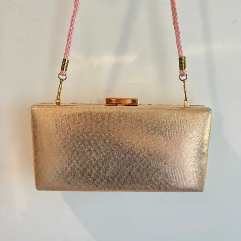 Nina New York Beaded Clutch Evening Bag Pink Yellow Y2K