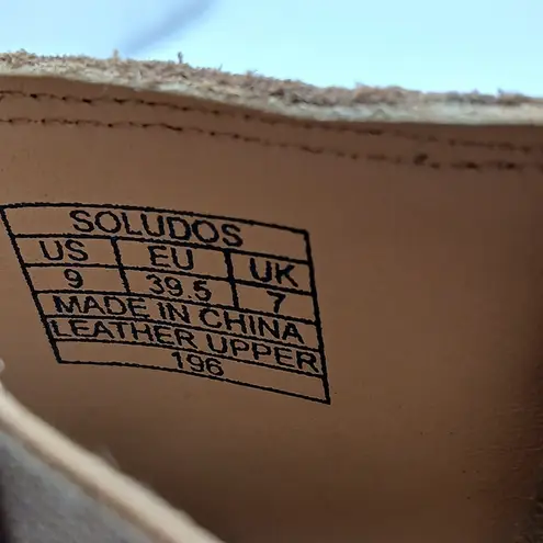 Soludos Emma Boots Women's Size 9 Tan Suede Booties Chunky Block Heel outdoors