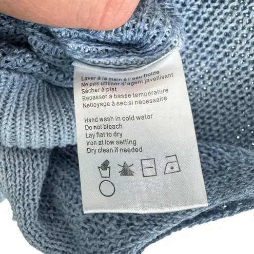 Charlie B Blue Loose Knit V