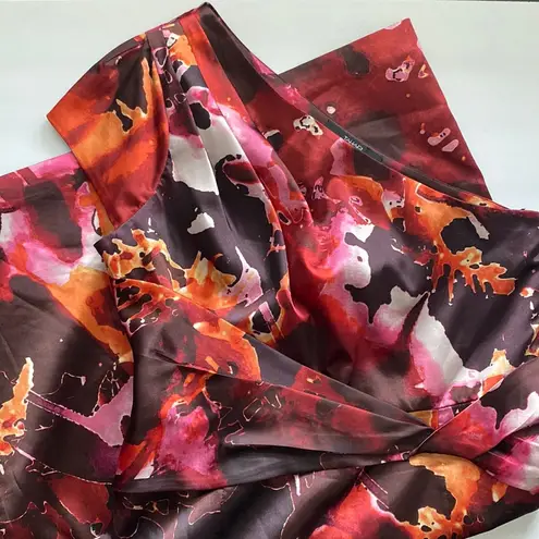 Tahari ‘Danika’ one shoulder floral watercolor cocktail dress, size 8