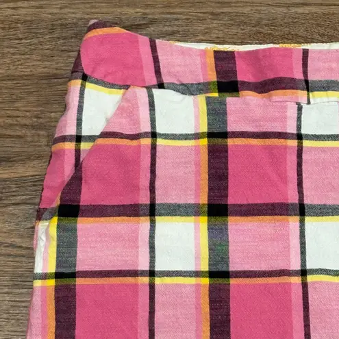 Loudmouth Girl Skort Strawberry Shake Pink Plaid Lined Pink White Yellow Black 4