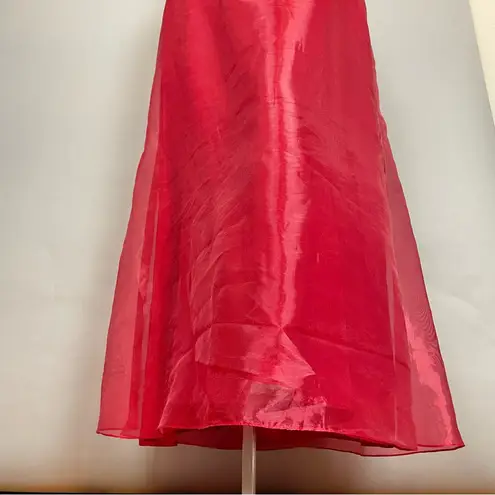 Blondie Nites Blondie Nites by Jaslene Formal Skirt Prom Red Shimmer Organza Maxi