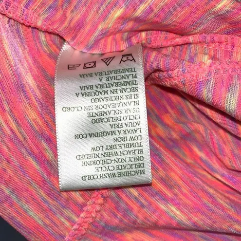 Tangerine Womens Tank Top Shirt Reflective Running Athletic Pink Yellow Medium