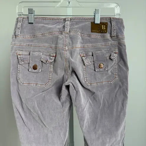 Bella Dahl Womens Corduroy Flare Leg Low Rise Pants sz 28 Purple Boho