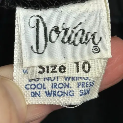 Halston IV Dorian Black Long Dress Wrap Size 10 Union Made Studio 54 1970s VTG