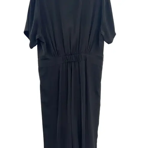 11 Honoré 11 Honore Josephine Jumpsuit Wide Leg Collared Shirt Black Plus Size 14