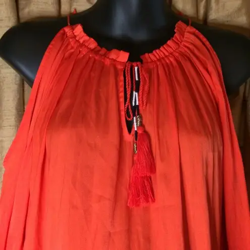Motherhood Maternity Orange Cold Shoulder Top-NWT