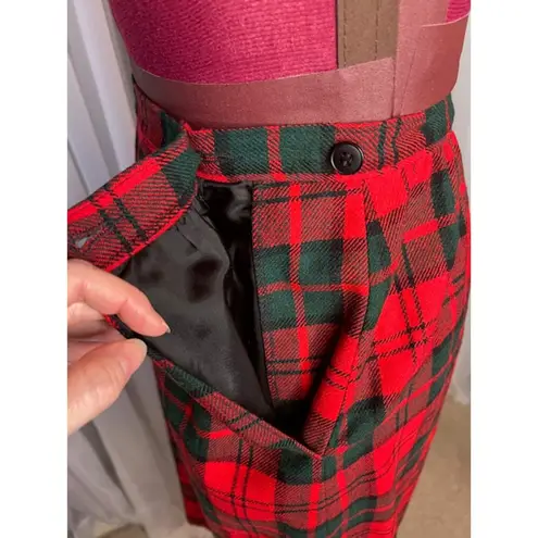 Pendleton 49er jacket skirt suit plaid red green vintage