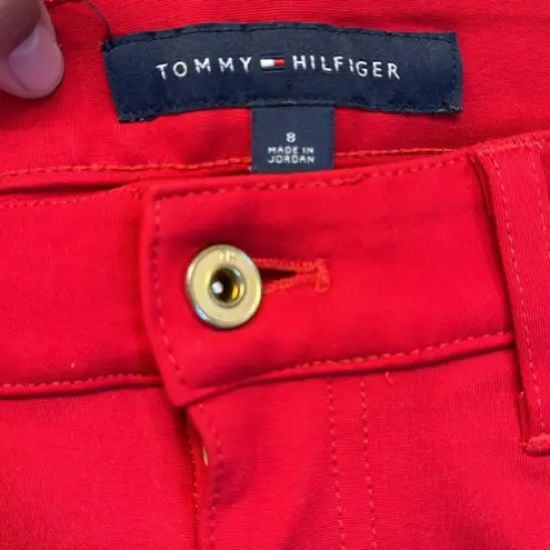 Tommy Hilfiger  Red Tribeca Skinny Pants Christmas Holiday Valentines Size 8 EUC