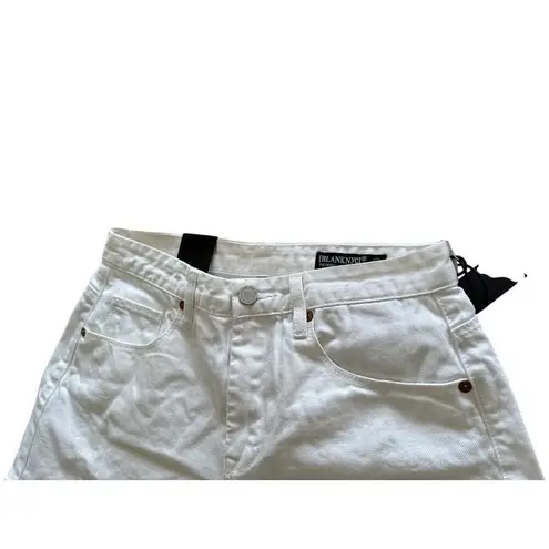 Blanknyc The Perry White Denim Mom Shorts Size 27 Beach Casual Belt Loops - Image 8