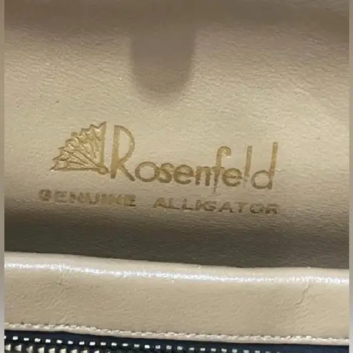 Genuine Vintage Alligator Purse Mary Ann Rosenfeld Handbag Black Mod MCM