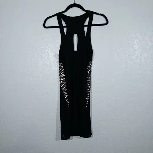 Wilster Black Sequin & Studded Tank Top Size XS