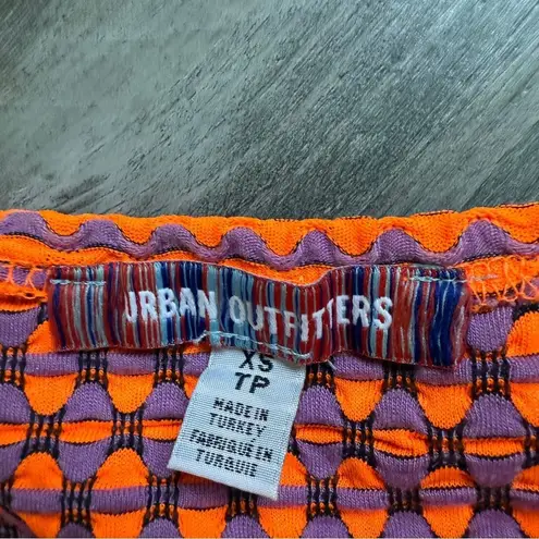 Urban Outfitters  Micro Mini Skirt Neon Orange Purple XS Stretchy