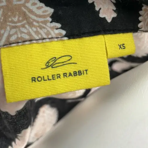 Roberta Roller Rabbit  Black Orange Paisley Printed Pajama Top