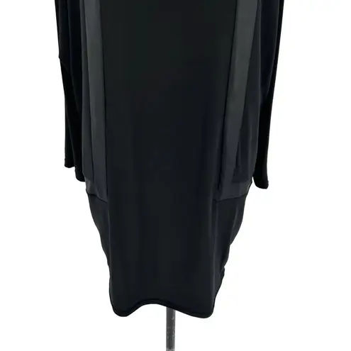 Clara Sun Woo Black with Gray Stripe Signature Tunic Dress Size Medium