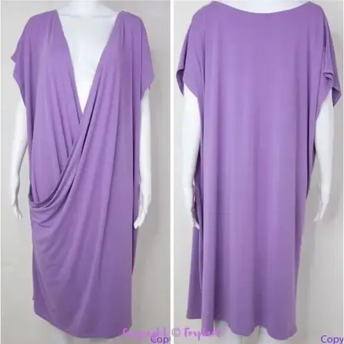Eloquii New! purple Surplice dolman sleeve Wedge wrap Dress, plus size 22/24