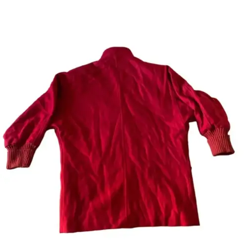 Vintage Red Wool Blend Button Front Coat Michelle Stuart Size 8