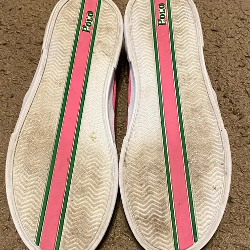 Ralph Lauren Womens PRL Polo  Pink Green Spinnaker Repeat Pony Boat Shoes Flats 6 - Image 5