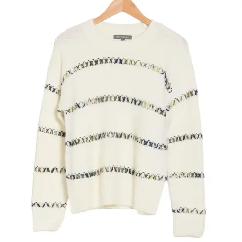 Gray Collective Confetti Stripe Knit Sweater Green Size XL