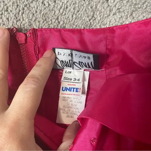 Zum Zum Vintage 90s Magenta Beaded 2 piece prom dress by Nika Livas