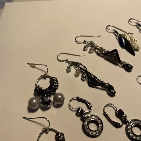 Lot Of 5 Dangle Costume Earrings Pierced Jewelry Mix