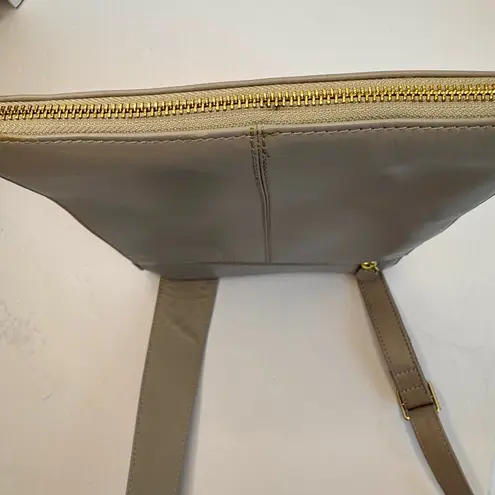 Radley London Medium Zip Around Ash Gray Leather Crossbody Bag