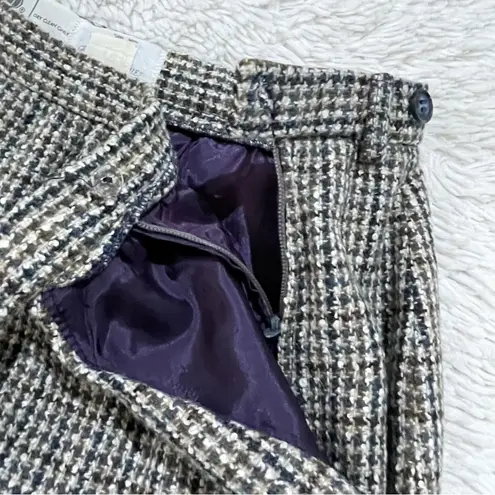 Vintage Women’s JH Collectibles Tweed Houndstooth Wool Blend Skirt size SM Union Gray