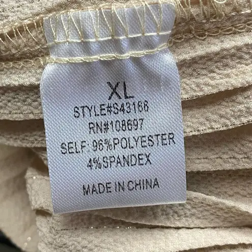 Alice Blue Women's Midi Accordion Pleated Skirt Tie Elastic Waist Size XL Belted