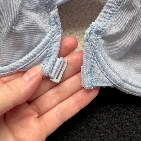 Vintage 90s Halston Light Blue Designer Bra 34C Size undefined