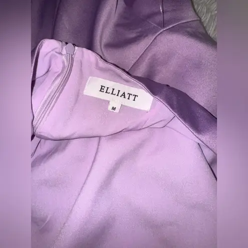 Elliatt NWOT Camo Asymmetric Satin Cocktail Dress in Lavender Sz M