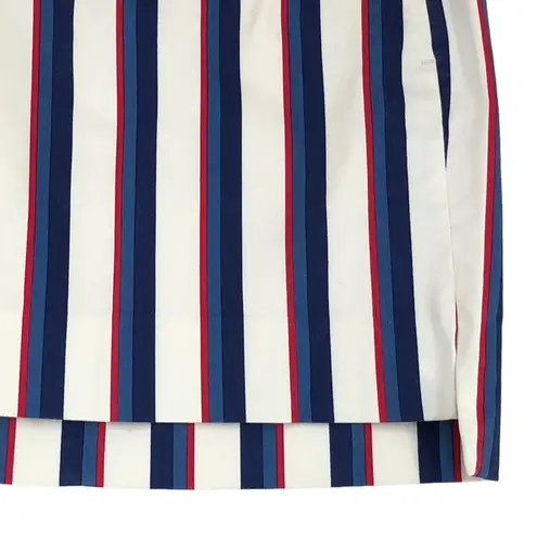 Brooks Brothers  346 Womens Size 2 Striped A Line Skirt Short Cotton Stretch