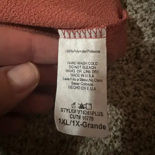 Vanilla Bay Scalloped Hem Pink Top