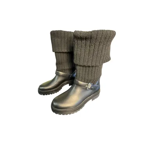 Gianvito Rossi NIB Thurso Calf Knit Boot in Black Size 40