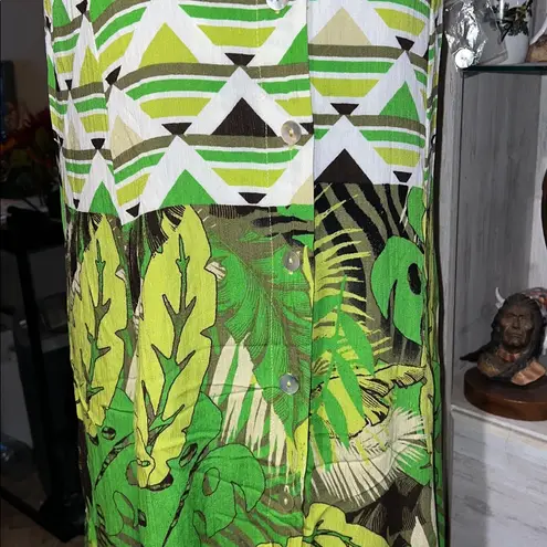 Jane Ashley floral Hawaiian button down maxi dress size XL